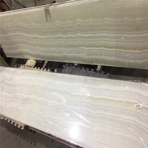 مارمر حكمت الرخام الأبيض العقيق لوح شروق الشمس بلاط حجر البهجة - Product Image 3