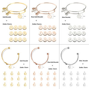 Bracelet ajustable en or plaqué V&R Zodiac Jewelry Alex pour homme et femme - Product Image 2