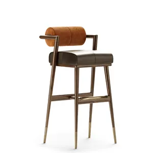 luxury Bar chairs Modern bar chairs bar stools for kitchen island wobble stools velvet solid wood counter height chair