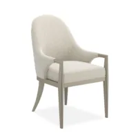 Chaise de salle à manger avec accoudoirs Natural Choice, chaise rembourrée avec siège capitonné, chaise d'appoint pour salle à manger et cuisine