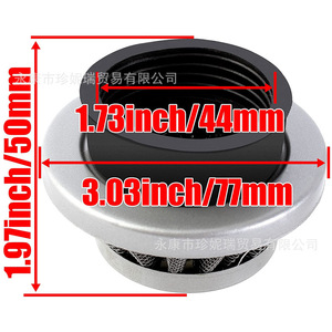 ฐานกรองอากาศ Hyq202 ขนาด 42 มม. x 30 มม. สำหรับรถมอเตอร์ไซค์ออฟโรด อะลูมิเนียมทรงกลม ชิ้นส่วนซ่อมบำรุงด้านบน - Product Image 2