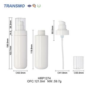 ขวดบรรจุภัณฑ์โลชั่นบำรุงผิวทรงกลม ขวดบรรจุภัณฑ์สำหรับผลิตภัณฑ์ดูแลผิว MOQ ต่ำ - Product Image 2