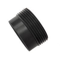 Adaptateur d'objectif usiné CNC de haute précision, anneau fileté en aluminium anodisé noir, service d'usinage OEM pour caméra et microscope