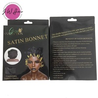 Lot de Perruques Sac OPP Kit d'Emballage Capillaire Personnalisé Boîte Cadeau Bonnet à Perruque Bonnet en Satin Avec Logo
