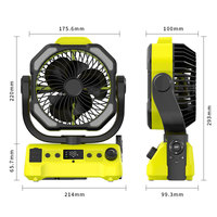 Ventilateur de Camping 30000mAh Solaire Portable Extérieur Rotation Automatique Batterie au Lithium Rechargeable Table Bureau Ventilateur Extérieur Avec Lumière