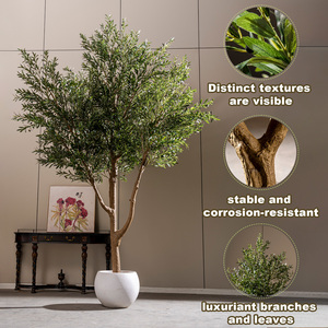 Cây ô liu nhân tạo chống tia cực tím, chịu được tia UV, trang trí sân vườn ngoài trời, cây bonsai giả, vật dụng trang trí theo mùa - Product Image 6