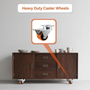 Custom 2.5/3/4/5 Inch Polyurethane Solid Plate <strong>Casters</strong> No Brake Thread Guards 1-Year Warranty Trolley Cart Furniture Swivel - Product Image 6