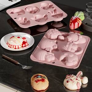 Moule à gâteau en silicone antiadhésif MUYULINS Factory Easter 6 cavités, motif lapin, LFGB, facile à démouler, sans BPA, pour la décoration de gâteaux mousse - Product Image 5