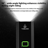 TOSUOD lampu depan LED sepeda tahan air, lampu depan untuk bersepeda malam, peralatan penting untuk bersepeda gunung, jalan raya