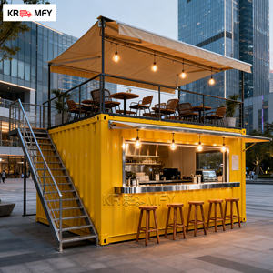 Cafetería Móvil en Contenedor con Barra, Prefabricada en Fibra de Vidrio y Aluminio, Restaurante y Cocina - Product Image 2