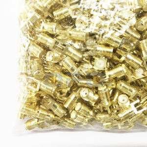 Connettore RF Coassiale Femmina S <span class=keywords><strong>M</strong></span> a 1.6mm con Clip a Bordo, Montaggio Dritto, Placcato Oro, Connettori RF per Saldatura - Product Image 5