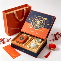 Ventes chaudes - Coffrets à thé flexographiques de qualité supérieure - Cadeau du Nouvel An - Emballage rigide - Boîte magnétique de luxe avec sacs personnalisés
