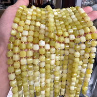 Perles en vrac œil de tigre naturel en forme de cube 6mm 8mm, rouge/jaune/doré, pour la fabrication de bijoux DIY