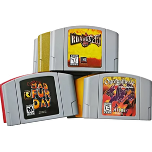 Cartouche de jeu Conker's Bad Fur Day version américaine 64 bits pour console Nintendo 64 Ogre Battle Dragon Road Rush Rampage <span class=keywords><strong>Kart</strong></span> - Product Image 1