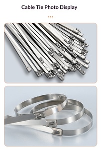 100 attaches-câbles en acier inoxydable 4,6x700mm, robustes, pour le soutien des conduites minières - Product Image 5