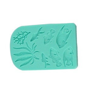 Molde de Silicona con Forma de Concha de Coral para Fondant, Molde Decorativo para Pastel de Chocolate con Forma de Peces Marinos - Product Image 4