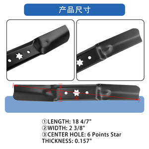 Repuestos para cortacésped Ningbo Quanpin A18510-3 Cuchilla estándar para accesorios de cortacésped - Product Image 5