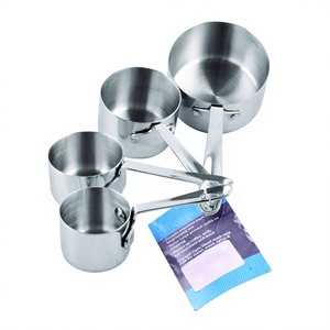 Wholesale Stainless Steel Kitchen Tool Set Eco-Friendly Metal <b>Measuring</b> <b>Spoon</b> with Wire Handle <b>Measuring</b> Cup - Product Image 1