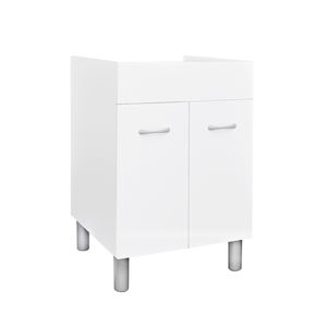 Lux 60x60cm White Porcelain Sink with Under Sink <b>Tray</b> Laundry <b>Hampers</b> Product Category - Product Image 1