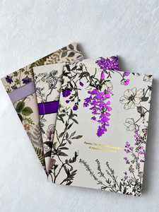 Carnet A5 de haute qualité en thème lavande violette avec dorure argentée pour cadeaux - Product Image 3