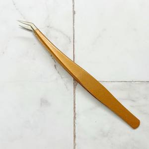 Pinzette Colorate di Alta Precisione in Acciaio Inossidabile per Extension Ciglia |   Design con piume dorate, delfini e fiori, <span class=keywords><strong>punta</strong></span> resistente e liscia - Product Image 2