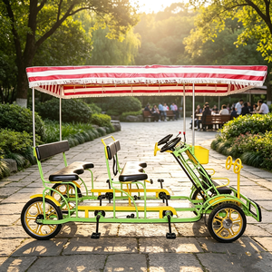 จักรยานชมวิวไฮบริดไฟฟ้าและปั่นได้ HKBG 4 ที่นั่ง - จักรยานสี่ล้อแบบแบ่งปันการขับขี่ - Product Image 4