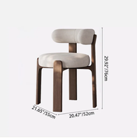 Chaise de salle à manger moderne en tissu, style sac souple, luxe léger, design haut de gamme, dossier simple, décontractée pour appartement et maison