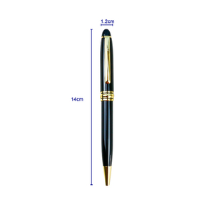 Bolígrafo de Punta Redonda Delgada con Giro Cruzado, Venta Caliente 2025, Metal Dorado/Plateado/Blanco, Logotipo Personalizado, Ancho de Escritura de 0.7 mm, Tinta Azul, Promocional - Product Image 5