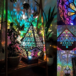 Lampadaire étoile polaire coloré 3D ciel étoilé Projection creux veilleuse bohème lampe pour la maison jardin cadeau décoratif - Product Image 4