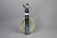 SHD-120*30 Poulie à câble simple en acier avec anneau en nylon, rouleau de câble, outil auxiliaire pour la construction de câbles