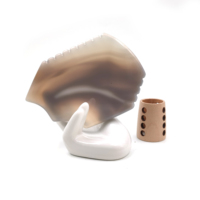 Pierre Gua Sha en Agate Grise Naturelle pour l'Équilibrage Énergétique et le Massage Facial, Solution Innovante pour le Contour du Visage et la Guérison
