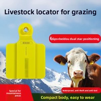 Traceur GPS 4G IP67 pour bétail, étiquettes d'oreille de positionnement GPS extérieur avec bouton, conçues pour bovins, ovins, caprins, chevaux, chameaux