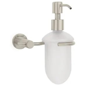 Distributore di sapone a parete Master con 24 unità in finitura satinata, elemento Foset - Product Image 1