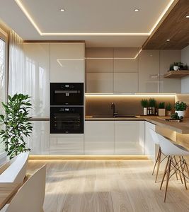 Panneau stratifié PVC <span class=keywords><strong>brillant</strong></span> effet PET pour meubles de cuisine – Matériau écologique - Product Image 6