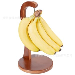 Soporte de Madera para Colgar Plátanos, Organizador de Frutas de Escritorio, Soporte Creativo para Frutas de Cocina, Diseño Simplificado de Una Sola Capa - Product Image 3