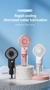 <span class=keywords><strong>Ventilateur</strong></span> portable USB puissant avec humidification par pulvérisation, rafraîchissant et hydratant - Product Image 4