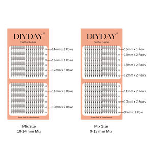 DIYDAY Comic Spire Extensions de cils naturelles légères, faux cils <span class=keywords><strong>Manga</strong></span>, bouquets pré-faits pour outil de maquillage - Product Image 5