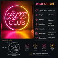 Enseigne néon LED personnalisée 12V, sûre, économe en énergie, haute transparence, avec service de conception professionnelle et logo, pour mariage et fête, au design esthétique