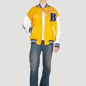 Veste bomber en toile de laine pour homme de haute qualité, style streetwear, col montant, printemps - Product Image 2