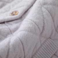 Pull à capuche en cachemire 100% pour femmes, veste matelassée à boutons sur le devant, cardigan décontracté en cachemire ample pour l'automne et l'hiver