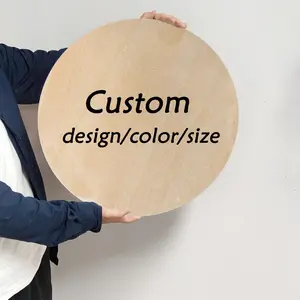 Custom 18in Round Unfinished Wood Sign Wooden Circles For Handmade Christmas Diy Crafts