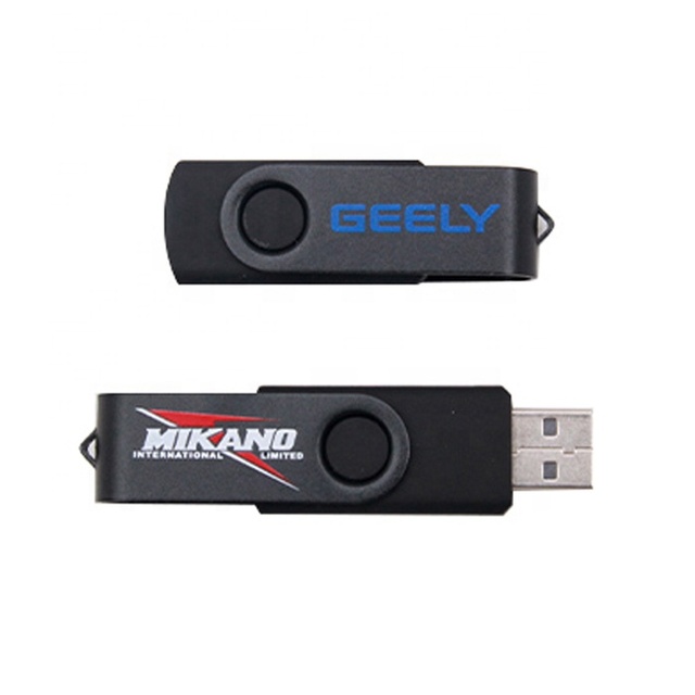 Customized Logo Swivel USB Flash Drives 32GB 64GB 128GB Pendrive with Metal Material for Gifts