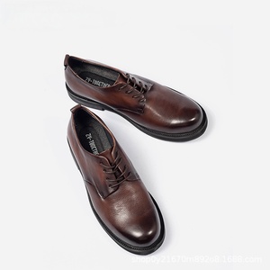 Chaussures habillées de luxe en cuir véritable à bout pointu pour hommes - Marron à lacets, imperméables pour l'automne - Idéales pour les mariages et les soirées - Product Image 3
