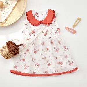 Custom Princess Skirt Children's Clothing Wholesale Spring Summer Dresses Short Sleeve Girl Dresses Baby Clothes Pajamas