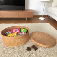 Boîtes de rangement en bois personnalisées avec logo, petites boîtes en contreplaqué avec panneau mural, boîtes cadeaux en bois, artisanat en bois pour l'organisation et la présentation