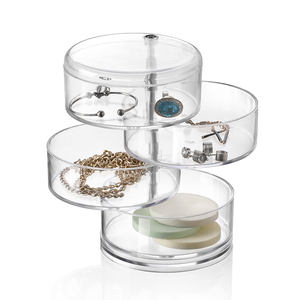 Boîte <span class=keywords><strong>de</strong></span> rangement <span class=keywords><strong>de</strong></span> bijoux rotative transparente à 3/4 couches <span class=keywords><strong>Organisateur</strong></span> <span class=keywords><strong>de</strong></span> <span class=keywords><strong>maquillage</strong></span> <span class=keywords><strong>de</strong></span> bijoux <span class=keywords><strong>rotatif</strong></span> transparent - Product Image 5