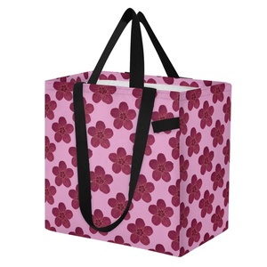 Hawaiian Tote <b>Bag</b> Pink Hau Flower <b>Large</b> Washable Aloha Tote <b>Bag</b> Handbags Shopping <b>Bag</b> Reusable Custom Hawaii <b>Canvas</b> Tote <b>Bag</b> - Product Image 2