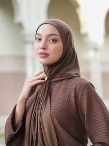 Hiyab de Jersey Elástico en Oferta, Talla Grande, Diseño Árabe Musulmán para Mujer, Material de Algodón de Malasia, Dubai - Product Image 5