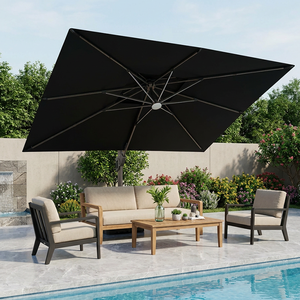 <span class=keywords><strong>Parasol</strong></span> rectangulaire HANYI 9x12 pieds avec lumière LED, anti-UV, cantilever, pour jardin, hôtel, piscine - Product Image 1