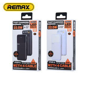 Remax FCP-1/2 맞춤형 고속 충전 20000mAh 보조 배터리, 디지털 디스플레이 및 케이블 포함 휴대용 10000mAh 보조 배터리 - Product Image 4